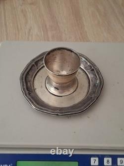 Antique German 835 Solid Silver Egg Cup (63g) Baroque / Vintage Style