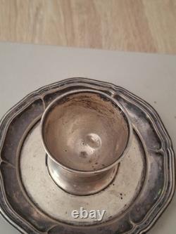 Antique German 835 Solid Silver Egg Cup (63g) Baroque / Vintage Style