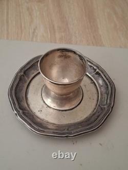 Antique German 835 Solid Silver Egg Cup (63g) Baroque / Vintage Style