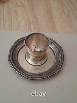 Antique German 835 Solid Silver Egg Cup (63g) Baroque / Vintage Style
