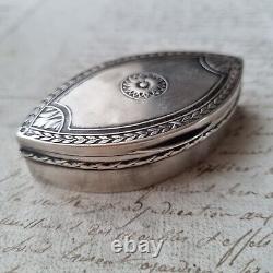 Antique German Solid Silver Box 19th Century Victorian Silver Pill Box