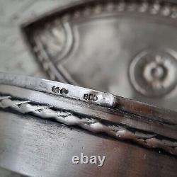 Antique German Solid Silver Box 19th Century Victorian Silver Pill Box