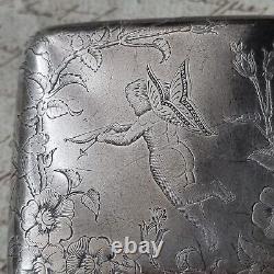 Antique German Solid Silver Box Victorian Silver Pill Box 19th Century