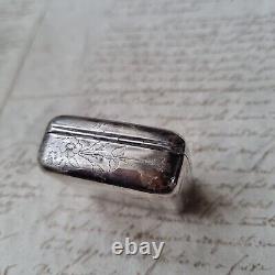 Antique German Solid Silver Box Victorian Silver Pill Box 19th Century
