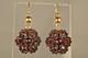 Antique Gold 18k Earrings Solid Silver Antique Garnets Bohemian