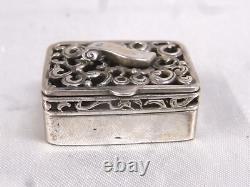 Antique Grillon Vinaigrette Box Solid Silver