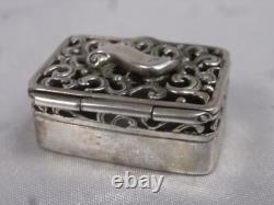Antique Grillon Vinaigrette Box Solid Silver