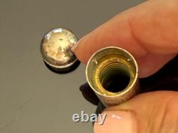 Antique Guilloché Sterling Silver Lipstick Case