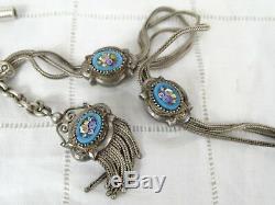 Antique Gusset Watch Chain Sterling Silver Pocket Watch Chain Silver