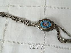 Antique Gusset Watch Chain Sterling Silver Pocket Watch Chain Silver