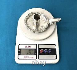 Antique Hand Candle Holder in Solid Silver MINERVE 19th Century XIX Cellar Rat Chandelier