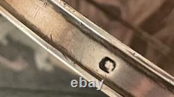 Antique Hand Mirror Solid Silver Dog Head Decoration