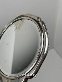 Antique Hand Mirror in Solid Sterling Silver Art Nouveau Jugendstil