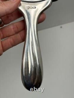 Antique Hand Mirror in Solid Sterling Silver Art Nouveau Jugendstil