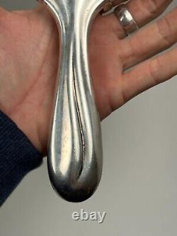Antique Hand Mirror in Solid Sterling Silver Art Nouveau Jugendstil
