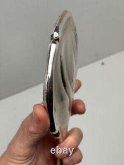 Antique Hand Mirror in Solid Sterling Silver Art Nouveau Jugendstil