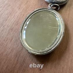 Antique Jewel Double Faceted Mirror Chatelaine Element Solid Silver Hallmark