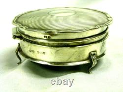 Antique Jewelry Box Solid Silver English Hallmarks England Silver Box