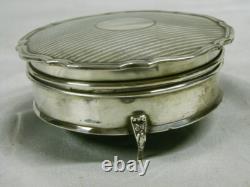 Antique Jewelry Box Solid Silver English Hallmarks England Silver Box