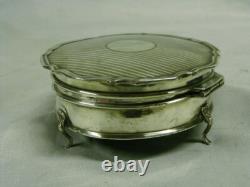 Antique Jewelry Box Solid Silver English Hallmarks England Silver Box
