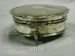 Antique Jewelry Box Solid Silver English Hallmarks England Silver Box