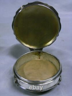 Antique Jewelry Box Solid Silver English Hallmarks England Silver Box