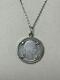 Antique Jewelry Silver Necklace Minerva Mark Turin 10f Coin Mounted