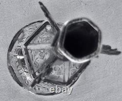 Antique Khol Bottle in Solid Silver Hallmarked Algeria North Africa