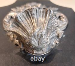 Antique Large Silver Holy Water Font Victorian Napoleon III