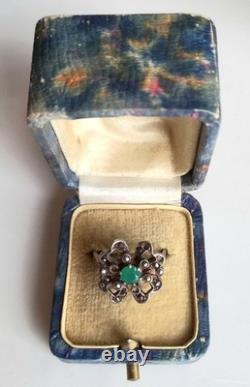 Antique Louis XVI style ring in solid silver