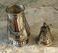 Antique Magnificent Powdery In Solid Silver
