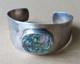 Antique Massive Silver Bracelet + Mother Of Pearl Signed Fausing Denmark Silver Scandinavia