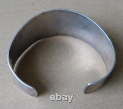 Antique Massive Silver Bracelet + Mother of Pearl Signed FAUSING Denmark Silver Scandinavia