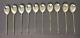 Antique Moka Or Caviar Spoons In Solid Russian Silver Lots Of 10