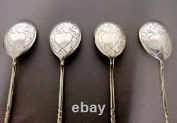Antique Moka or Caviar Spoons in Solid Russian Silver Lots of 10