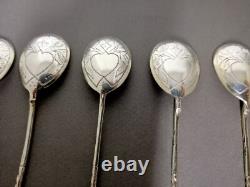 Antique Moka or Caviar Spoons in Solid Russian Silver Lots of 10