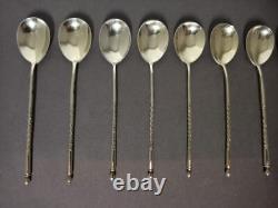 Antique Moka or Caviar Spoons in Solid Russian Silver Lots of 10