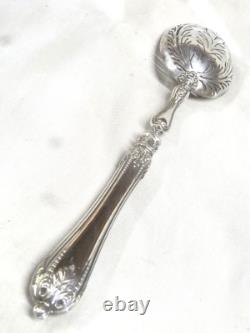 Antique Olive Spoon Solid Silver