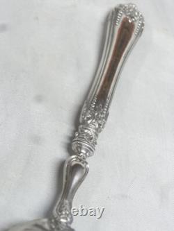 Antique Olive Spoon Solid Silver