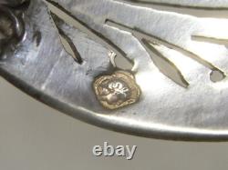 Antique Olive Spoon Solid Silver