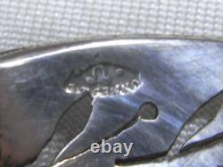 Antique Olive Spoon Solid Silver