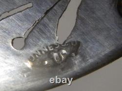 Antique Olive Spoon Solid Silver