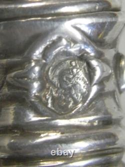Antique Olive Spoon Solid Silver