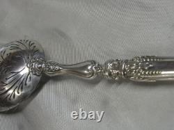 Antique Olive Spoon Solid Silver
