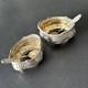 Antique Pair Of Salt And Pepper Shakers In Solid Silver Art Nouveau 1900