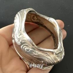 Antique Pair of Salt and Pepper Shakers in Solid Silver Art Nouveau 1900