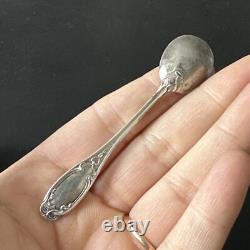 Antique Pair of Salt and Pepper Shakers in Solid Silver Art Nouveau 1900