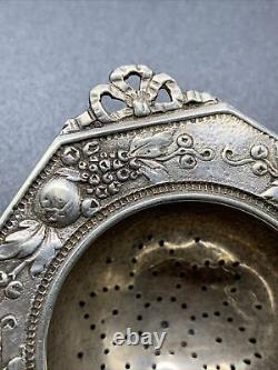 Antique Passoire A The Passe The Silver Massif Poincon Minerve Decor Fruit