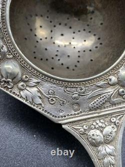 Antique Passoire A The Passe The Silver Massif Poincon Minerve Decor Fruit