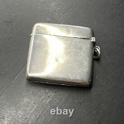 Antique Pyrogene Box Matchbox Solid Silver and 18k Gold 750 Steering Wheel
